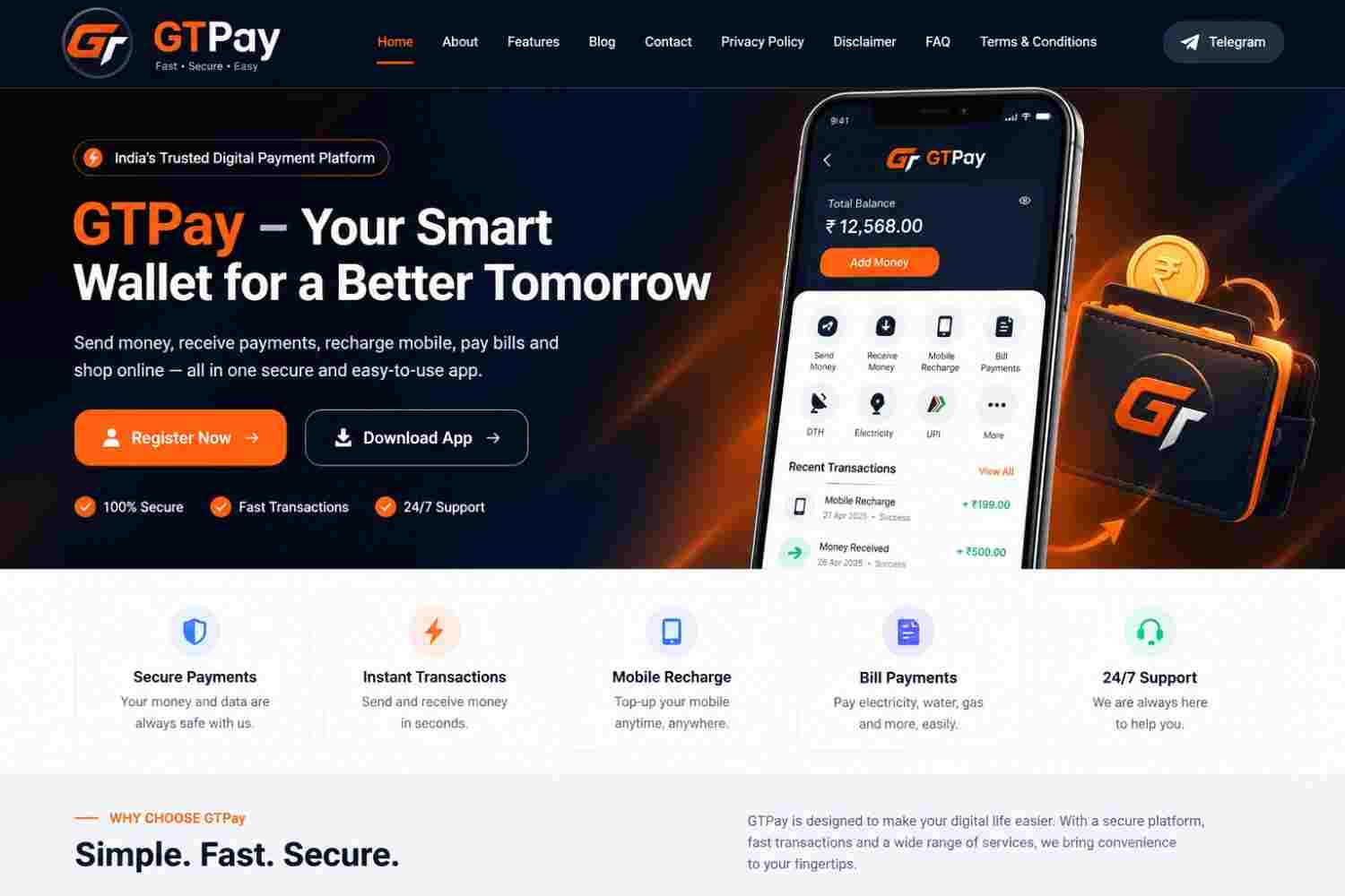 Gtspay App interface and Gtspay Download guide